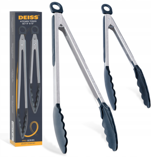 Deiss PRO Kuchynské kliešte na varenie, grilovanie, sada 2, 27 cm a 35 cm